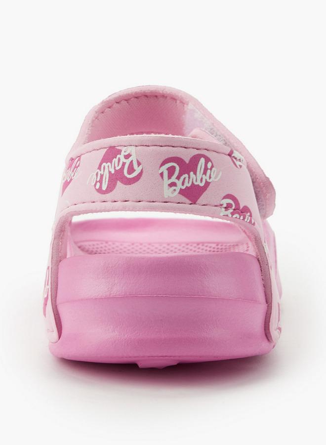 Barbie Girls Printed Hook & Loop Sandals - Image 5