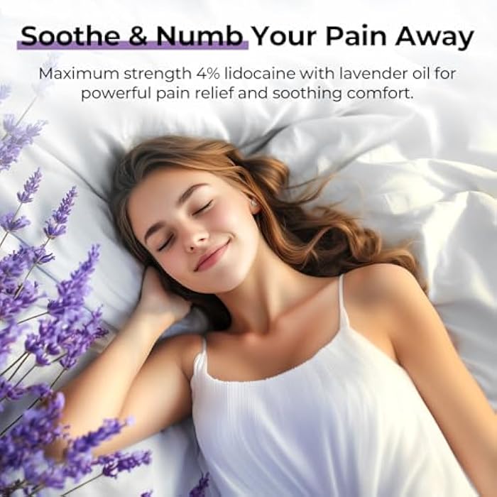AUVON Max Strength Lidocaine Pain Relief Roll-On with Lavender Oil, No Mess | Quick Absorbing, Numb & Soothe Pain for Neck, Shoulders, Back, Knees, Feet, 2.5 Oz, Easy to Carry in Pocket/Hand Bag, 2 Packs - Image 3