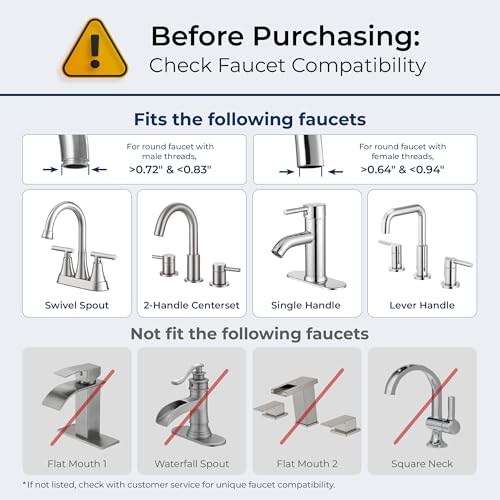 Waterdrop Sink Filter Water Faucet for Skin Care, Bathroom Faucet Filter, 320 Gallons, NSF Certified Water Purifier, 0.01μm Ultra-Filtration System, Reduces Chlorine Lead-Free Material, 1 Filter White - Image 4