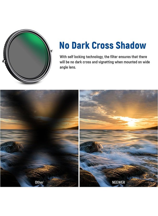 Neewer - NEEWER 2 in 1 49mm Variable ND Filter ND2–ND32u0026CPL Filter(Circular Polarizer Filter) No X Cross/30 Layer Nano Coated/HD Optical Glass/Ultra Slim Aluminum Alloy Frame/Water Repellent/Scratch Resi - Image 1