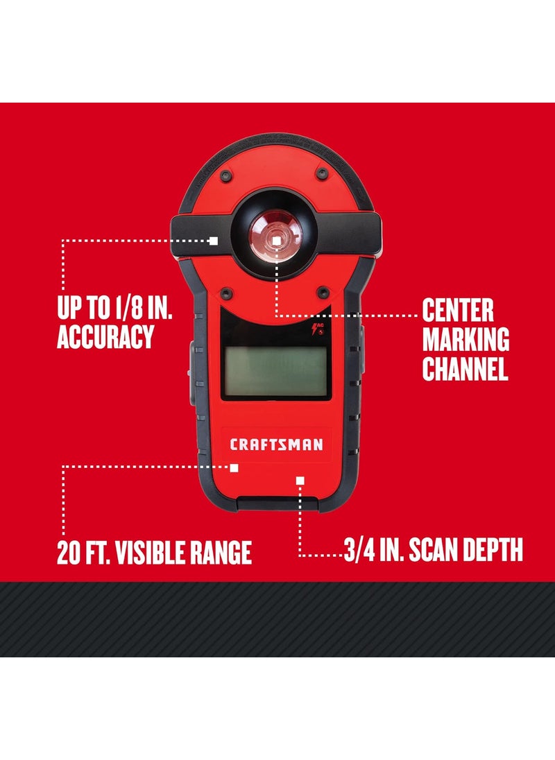 CRAFTSMAN CRAFTSMAN Laser Level and Stud Sensor 20Foot Visbility Range CMHT77636  Red  - Image 3