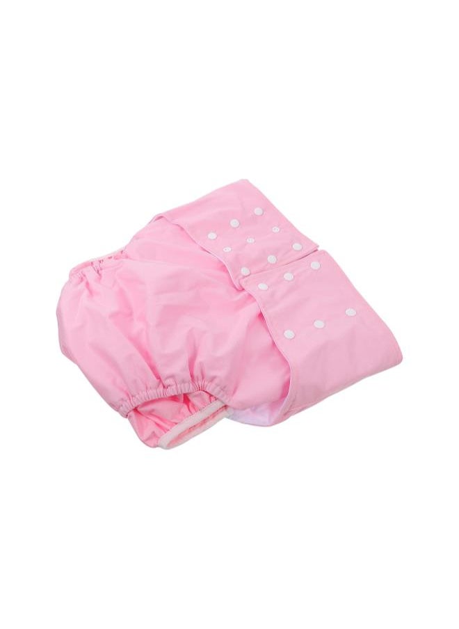 WYBOT - Washable Nappy Cover Diaper Pants Cotton Adult Reusable Nappy Cover Diaper Pant Cloth Incontinence Underwear for The Elderly and Disabled Pink - Image 1