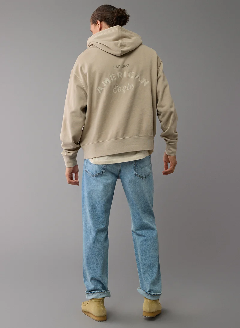 American Eagle Logo Graphic Drawstring Pullover Hoodie