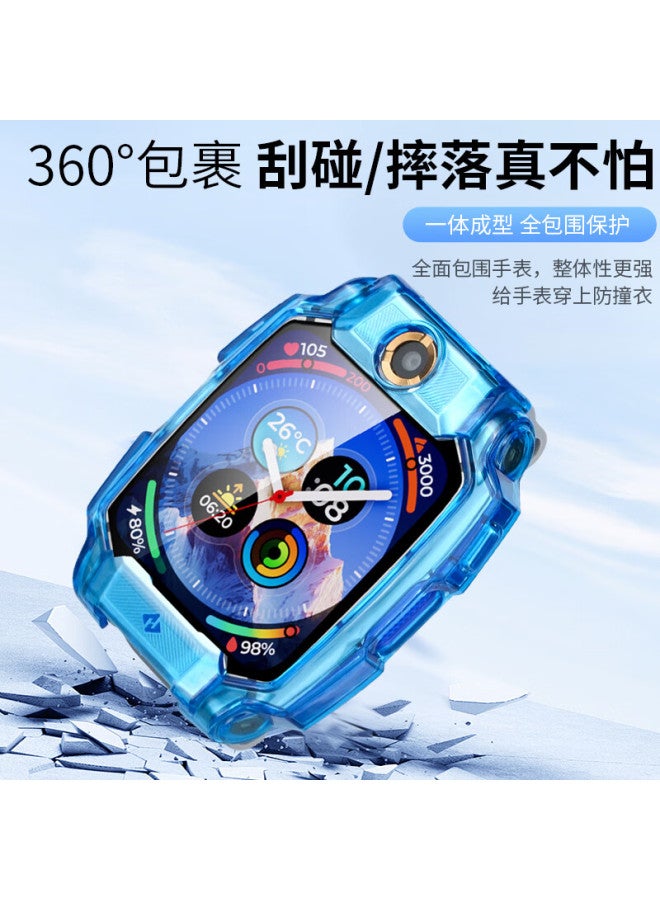 Tenflash Little Genius Z11 Protective Case Children'S Phone Watch Z11 Men And Women Models Protective Shell Tempered Film Full Package Anti-Fall Anti-Collision Watch Film Thin Tpu Transparent
