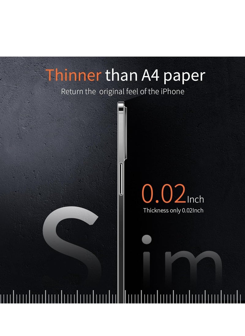 Raxoom ELTERAZONE Case Compatible with iPhone 15 Pro Slim Case,0.2mm Fit [Paper-Thin] Lightweight Case Translucent Matte Finish PP Back Cover Protection[Anti-Fingerprints&Yellowing] (Clear) - Image 2