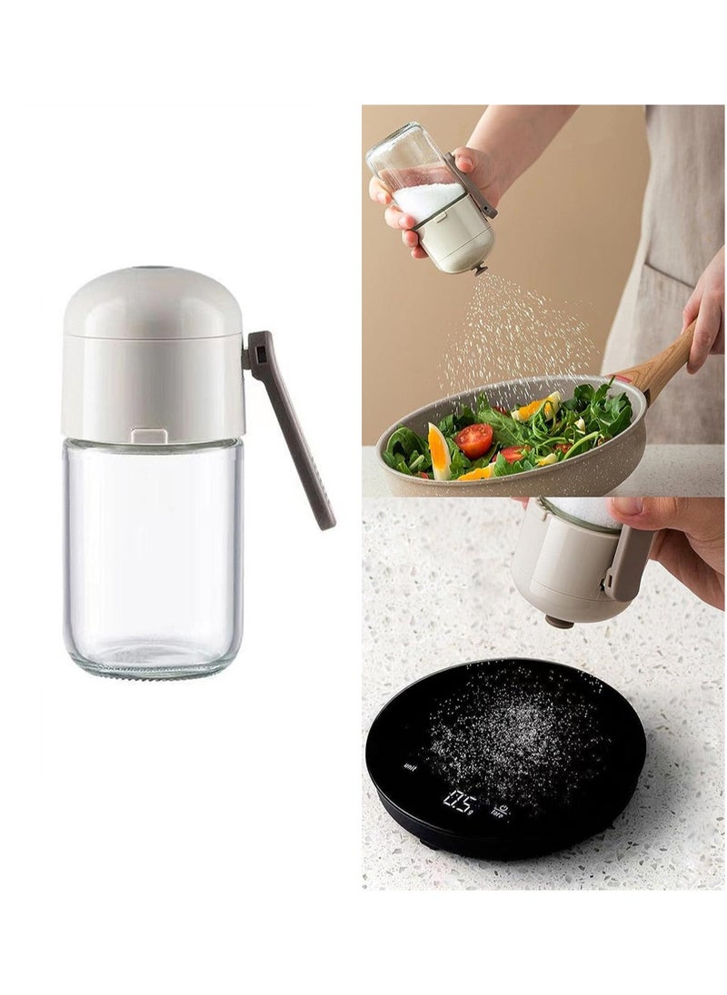 Excefore - Glass Salt Shaker Dispenser, Precise Quantitative Seasoning Bottle, Seasoning Jar with Lid Sealed, Quantitative 0.5g Salt Each Press, Ration Salt Shakers, Spice Dispenser Seasoning Container - Image 1
