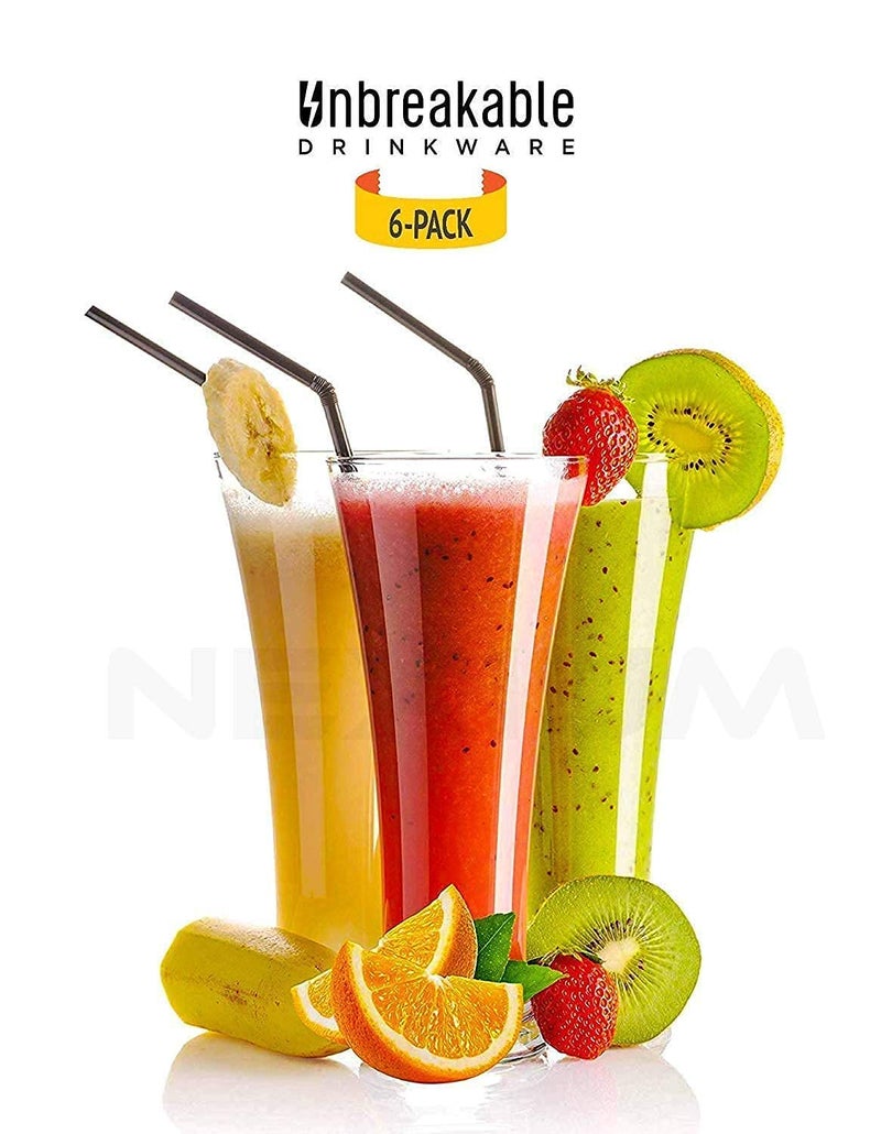 KITDAO Beverage Plastic Transparent Water Glass Set ABS Poly Carbonate UnbreakableClear Plastic GlassPlastic Design Stylish GlassJuice GlassBeer GlassWine - Image 2