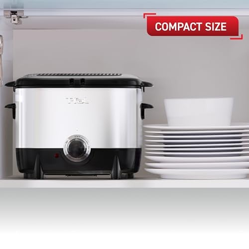 T-fal Mini Deep Fryer, Stainless Steel Deep Fryer with Basket, 1 Liter, Versatile Temperature Control, 900 Watts, Temperature Control, Easy to Clean, Black - Image 3