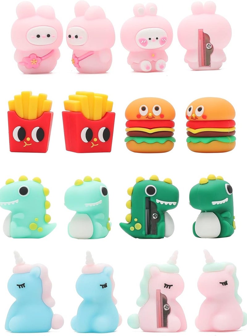 21-piece school supplies set (pencil case with zipper + 4 fluorescent colors + 12 wood colors + pencil + eraser and sharpener + pen + 15 cm ruler) - Image 3