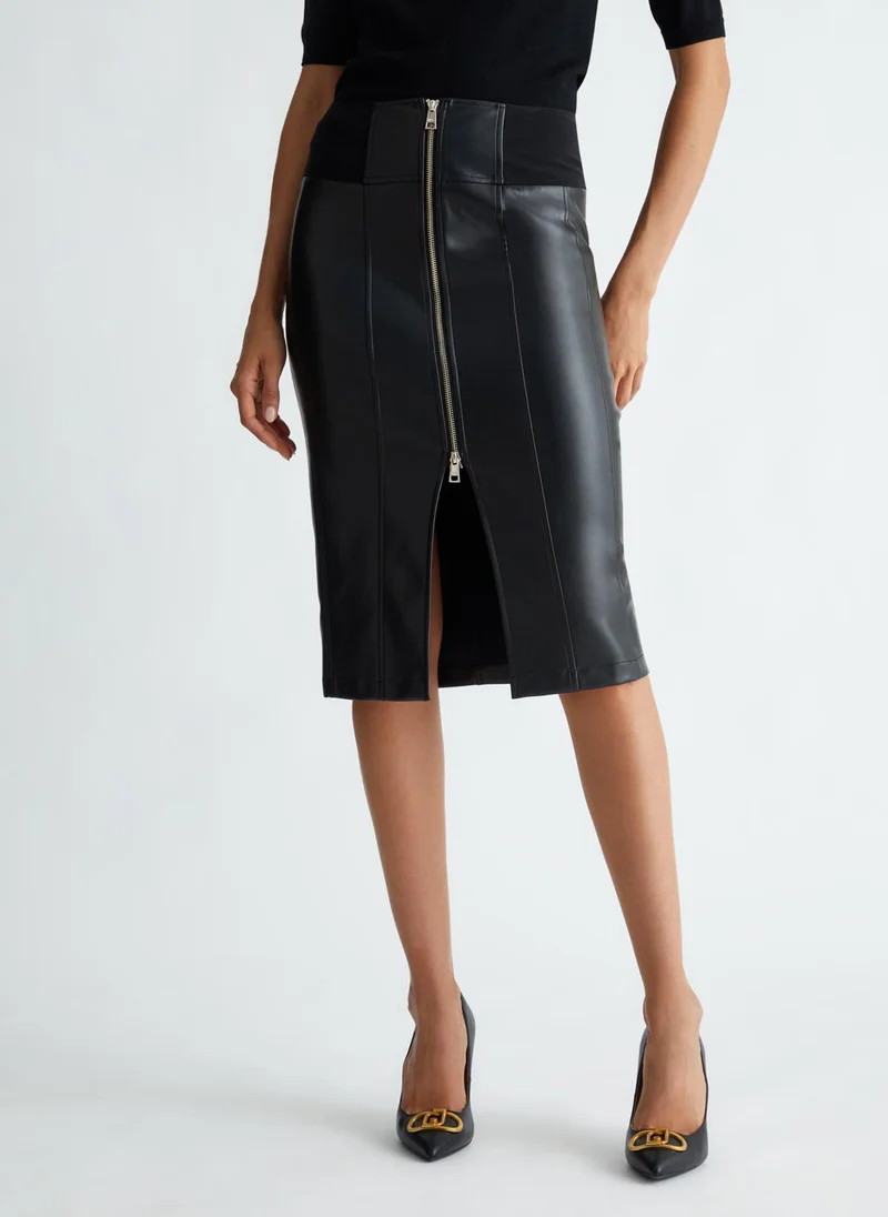 Liu Jo Coated fabric skirt
