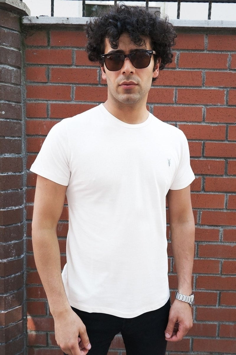 Four Man Crew Neck Standard Fit Basic Cotton Men's T-Shirt Pack of 5 - Image 3