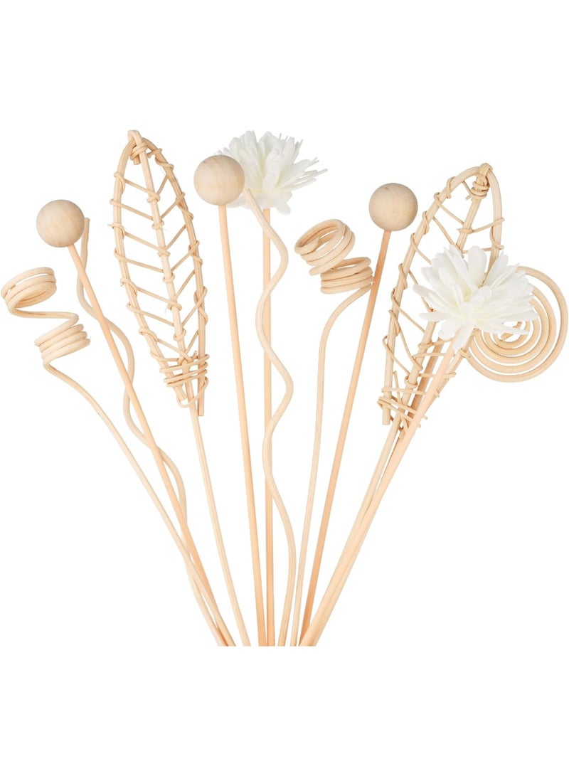 Rattan Scent Sticks, 12 Pieces 10-Inch Natural Rattan Reed Fragrance Diffuser Set, Scent Diffuser Replacement Sticks for Home Decor (Natural Color) - Image 1