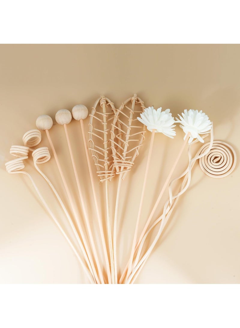 Rattan Scent Sticks, 12 Pieces 10-Inch Natural Rattan Reed Fragrance Diffuser Set, Scent Diffuser Replacement Sticks for Home Decor (Natural Color) - Image 4