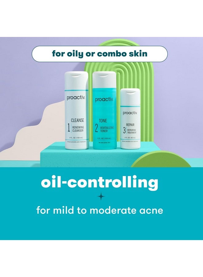 برو أكتيف بروأكتيف لعلاج حب الشباب بثلاث خطوات - غسول الوجه بنزويل بيروكسيد، علاج بقع حب الشباب للوجه والجسم، تونر مقشر - مجموعة العناية الكاملة بالبشرة لعلاج حب الشباب لمدة 60 يومًا - Image 3