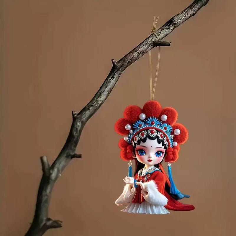 New Cute Little Flower Fairy Pendant Acrylic Cross-Border Flat Car Interior Rearview Mirror Decoration Keychain - Image 1
