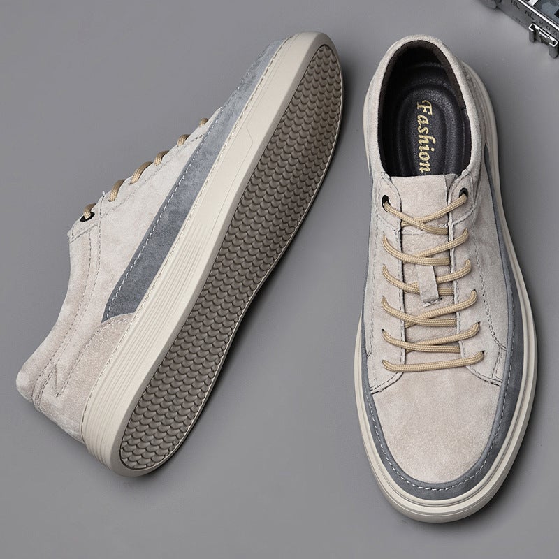 White Shoes for Men Spring 2024 New Style Genuine Leather High-End Men''s Casual Shoes Breathable Summer Soft Leather Trendyy and Versatile - Image 5