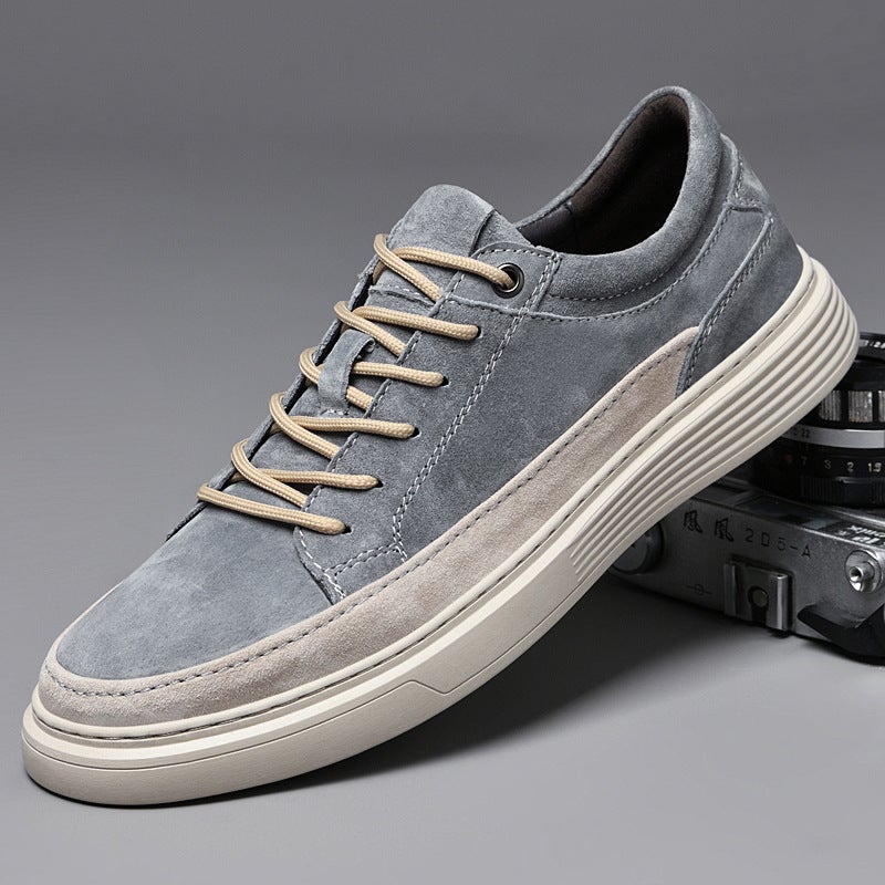 White Shoes for Men Spring 2024 New Style Genuine Leather High-End Men''s Casual Shoes Breathable Summer Soft Leather Trendyy and Versatile - Image 3