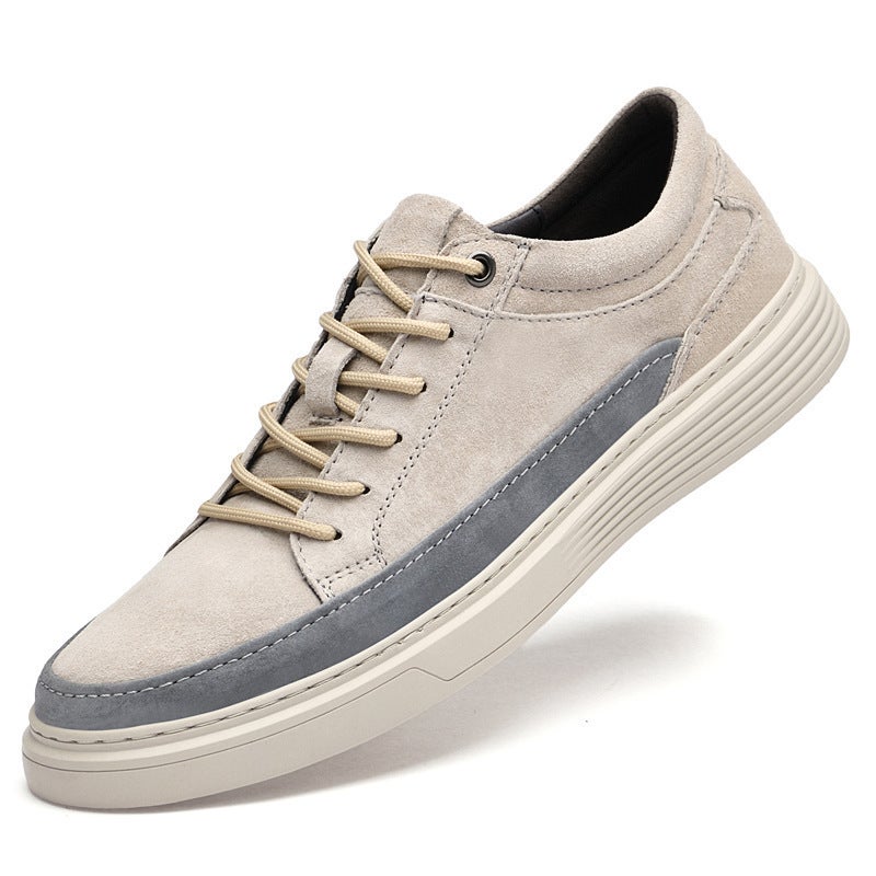 White Shoes for Men Spring 2024 New Style Genuine Leather High-End Men''s Casual Shoes Breathable Summer Soft Leather Trendyy and Versatile - Image 2