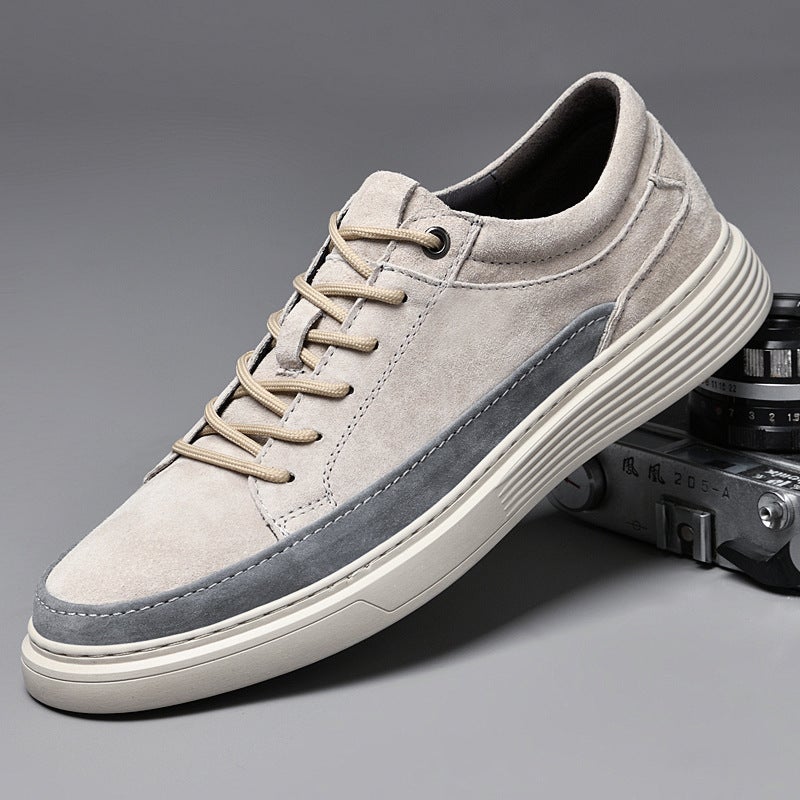 White Shoes for Men Spring 2024 New Style Genuine Leather High-End Men''s Casual Shoes Breathable Summer Soft Leather Trendyy and Versatile - Image 4