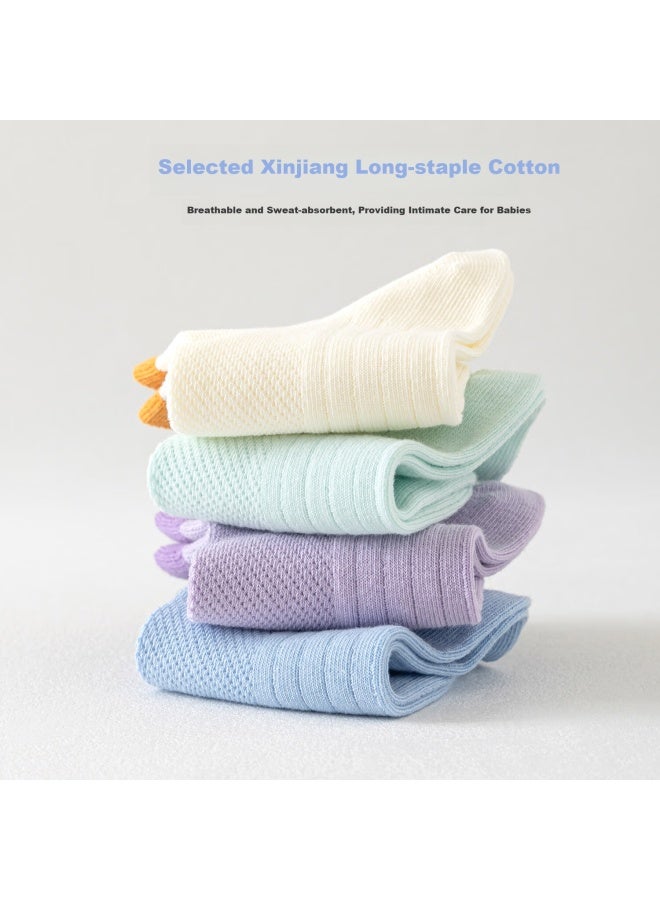 Cotton weapons Cotton Odor-resistant Children's Socks Boys Girls Socks Teenagers Seamless Socks Pure Cotton Absorbent 7a Grade Antibacterial Wear-resistant Mid-tube Socks - Image 3