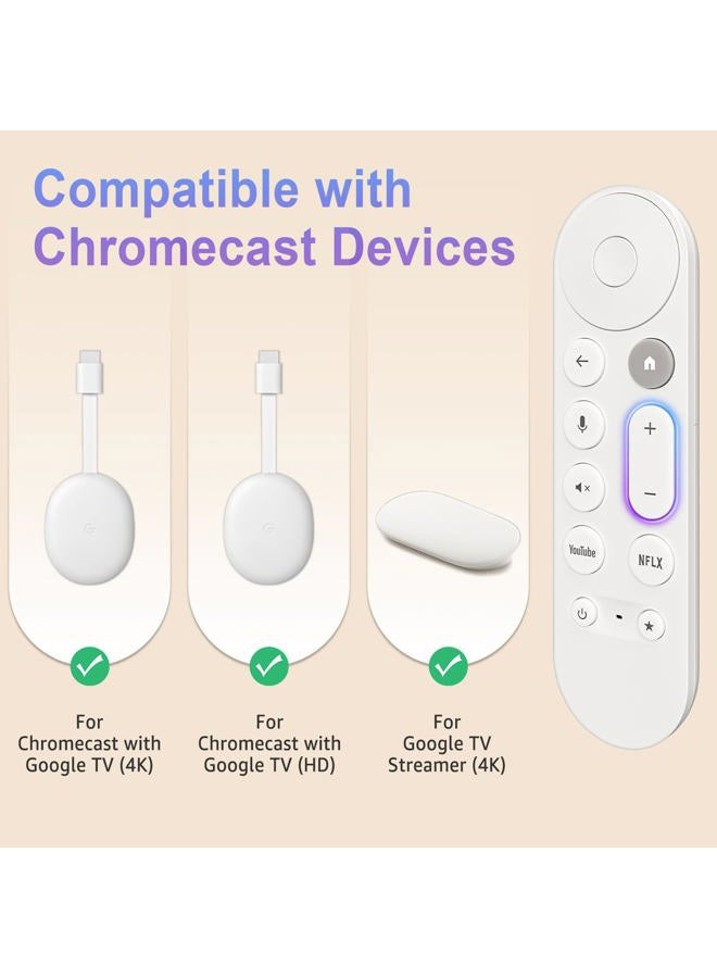 LOUTOC Voice Replacement Remote Control for Chromecast-Google-TV 4K/HD, for Google-TV-Streamer-Remote 4K - Image 2