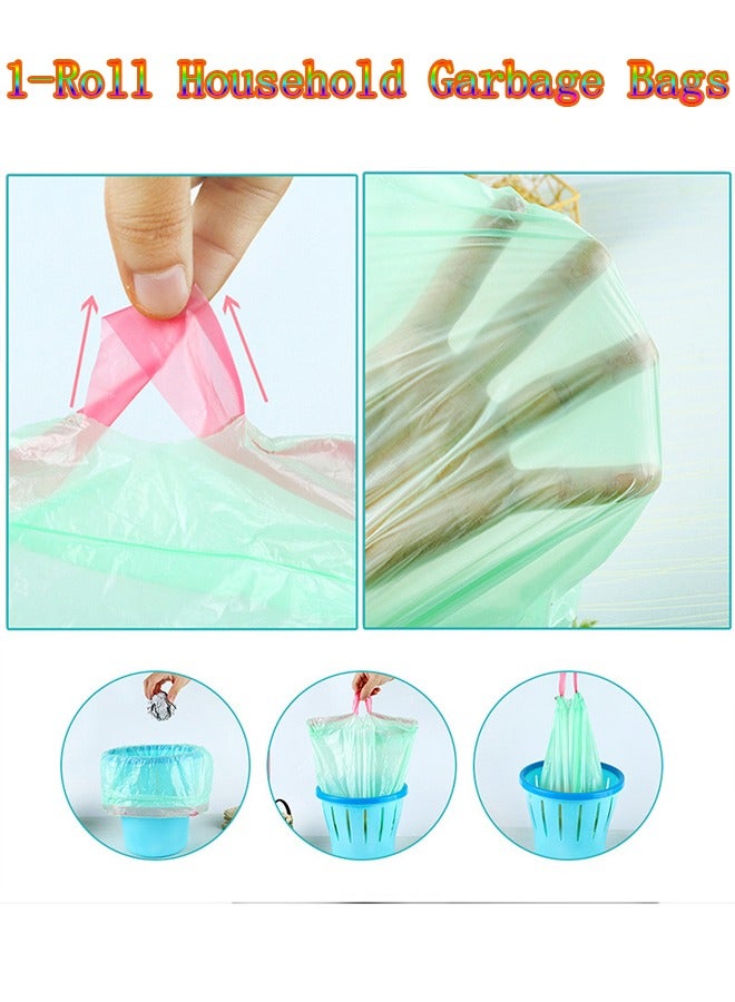 1-Roll Household Garbage Bags,Garbage Can Plastic Bag,Drawstring Portable Classification Bag for Home Kitchen/Office/Hotels/Schools - Image 4
