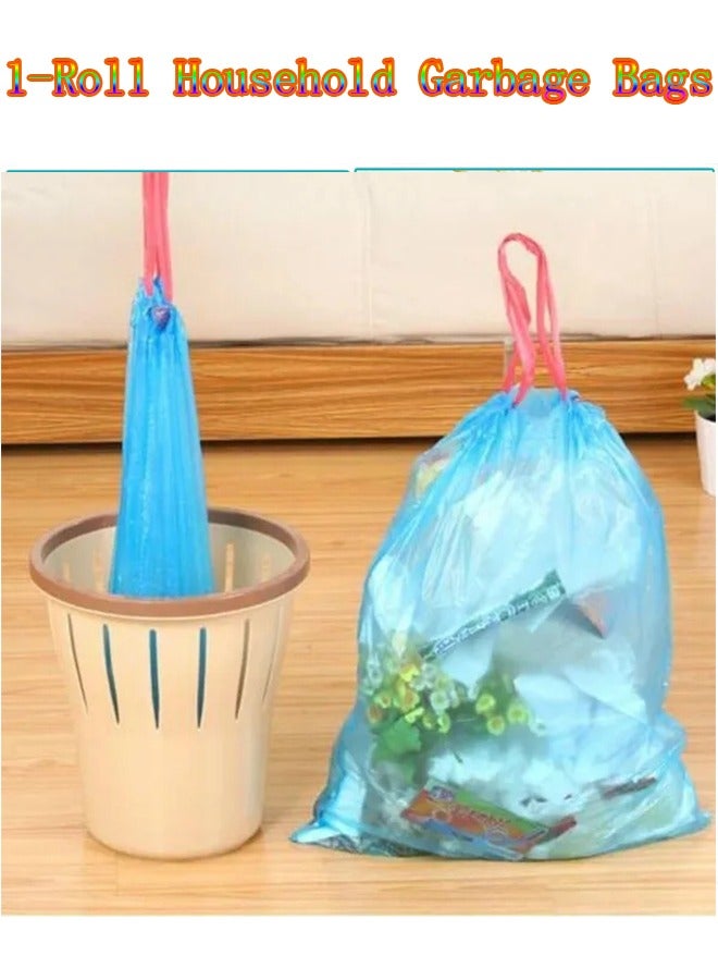1-Roll Household Garbage Bags,Garbage Can Plastic Bag,Drawstring Portable Classification Bag for Home Kitchen/Office/Hotels/Schools - Image 5