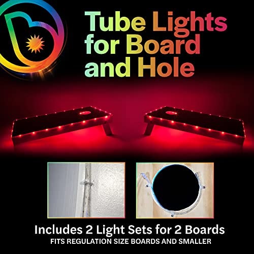 Brightz Cornhole Lights for Hole and Board LED Cornhole Board Lights Cornhole LED Lights LED Corn Hole Lights for Board LED Cornhole Lights Light Up Cornhole Board Accessories Corn Hole Accessory Blue - Image 4