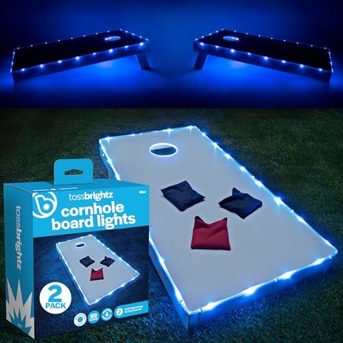 Brightz Cornhole Lights for Hole and Board LED Cornhole Board Lights Cornhole LED Lights LED Corn Hole Lights for Board LED Cornhole Lights Light Up Cornhole Board Accessories Corn Hole Accessory Blue - Image 1