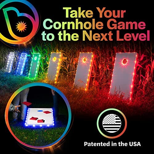Brightz Cornhole Lights for Hole and Board LED Cornhole Board Lights Cornhole LED Lights LED Corn Hole Lights for Board LED Cornhole Lights Light Up Cornhole Board Accessories Corn Hole Accessory Blue - Image 2