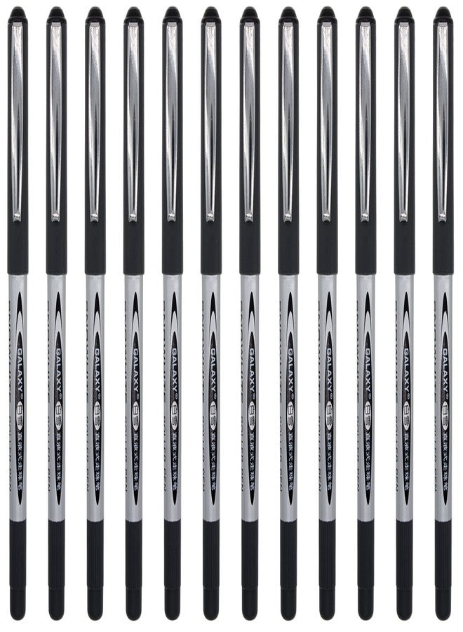 Gullor Vision Stick Fine Point Rollerball Pens, 0.5mm Liquid Ink Quick-Drying Pens for Writing, Black Ink - Pack of 12 - Image 2