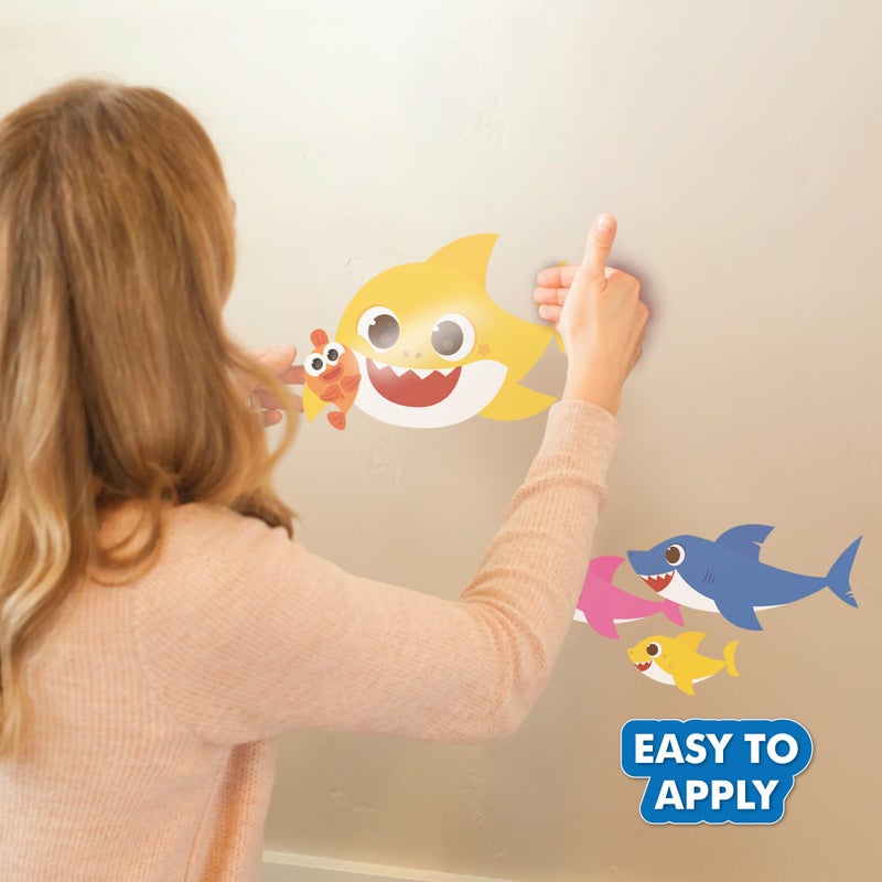Wall Palz Baby Shark Family Wall Decals - Set of 8 Peel and Stick Vinyl Wall Stickers for Bathroom Nursery Bedroom Decor - Image 3