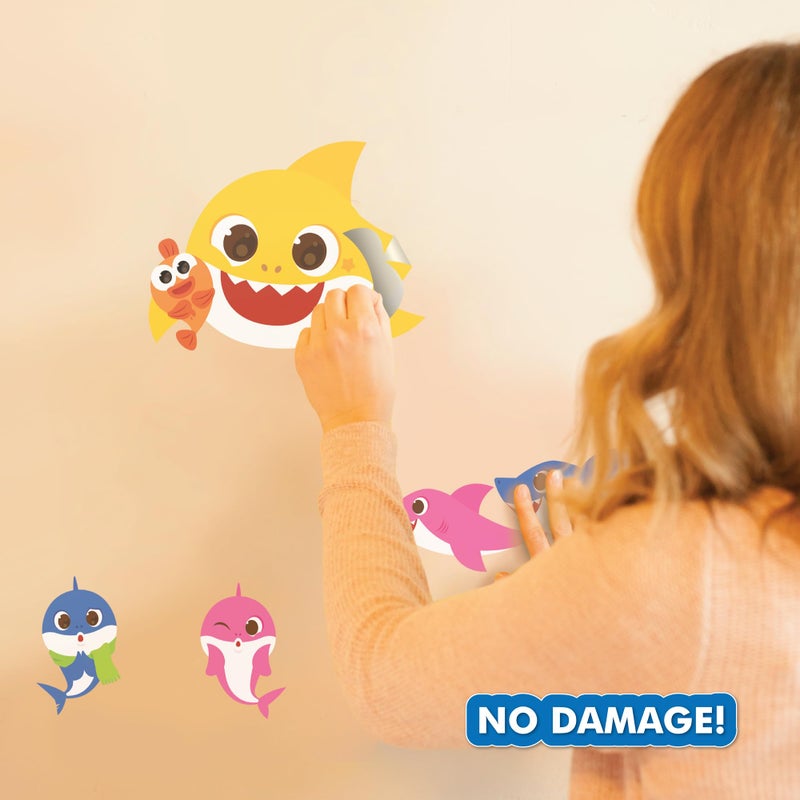 Wall Palz Baby Shark Family Wall Decals - Set of 8 Peel and Stick Vinyl Wall Stickers for Bathroom Nursery Bedroom Decor - Image 4