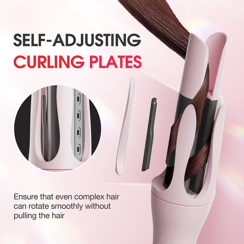 Lena Rotating Curling Iron 1 Inch- Lena Z4 Automatic Curling Wand With Anti-Scald & Versatile Hair Protection  Titanium Coating  Easy-To-Use Design For Long-Lasting Shiny Curls  Dual Voltage - Image 4
