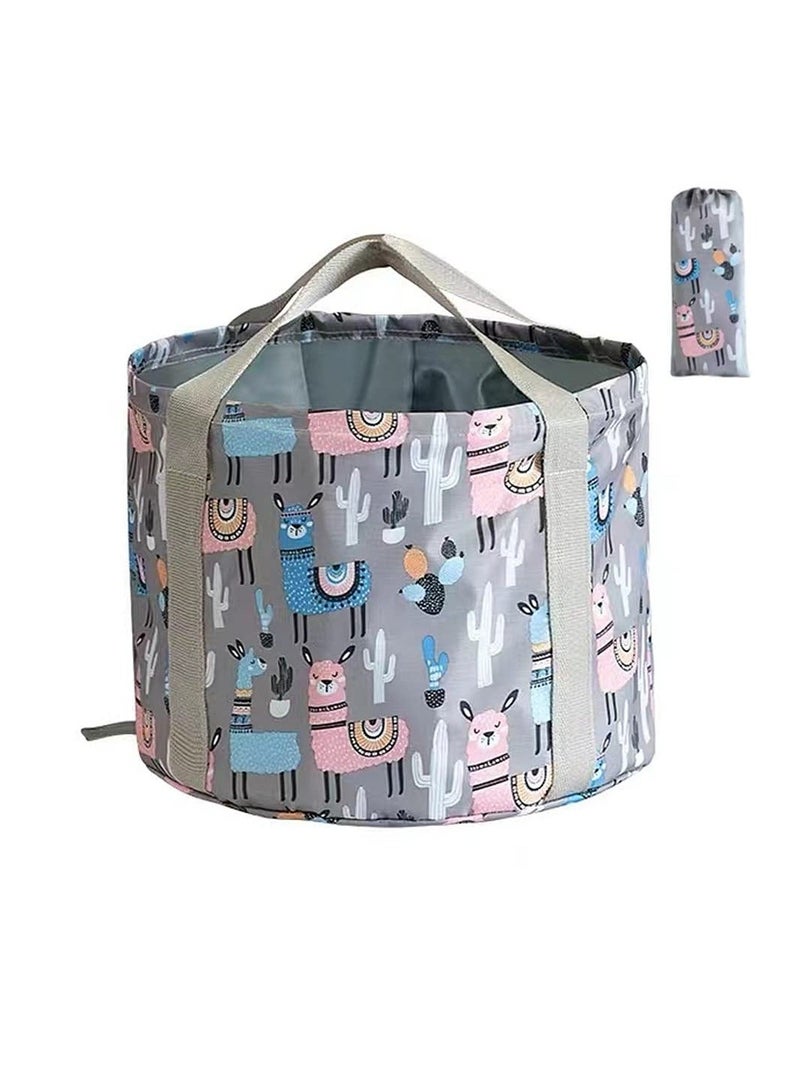 NIBEMINENT Collapsible Foot Bath Basin, Portable Travel Tub Spa Soaking Feet Home Pedicure Basin Large Soak for Camping Washing Fishing - Image 1