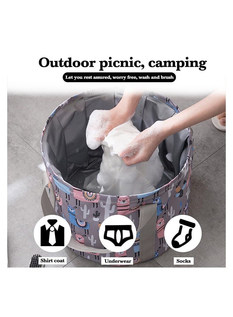 NIBEMINENT Collapsible Foot Bath Basin, Portable Travel Tub Spa Soaking Feet Home Pedicure Basin Large Soak for Camping Washing Fishing - Image 2