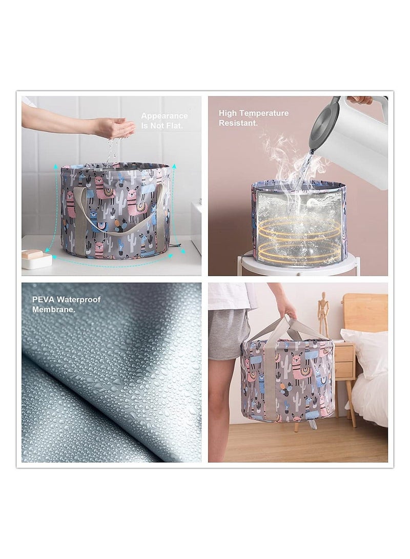 NIBEMINENT Collapsible Foot Bath Basin, Portable Travel Tub Spa Soaking Feet Home Pedicure Basin Large Soak for Camping Washing Fishing - Image 5