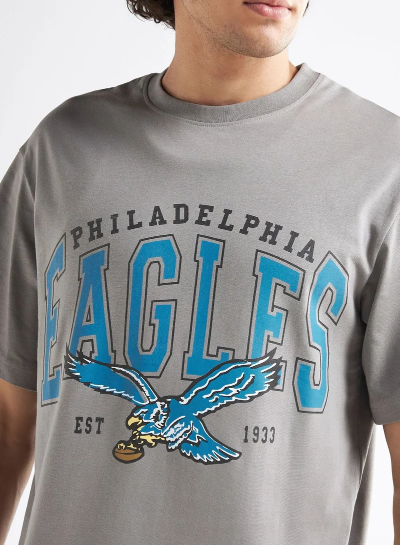 فاف Slogan Crew Neck T-Shirt