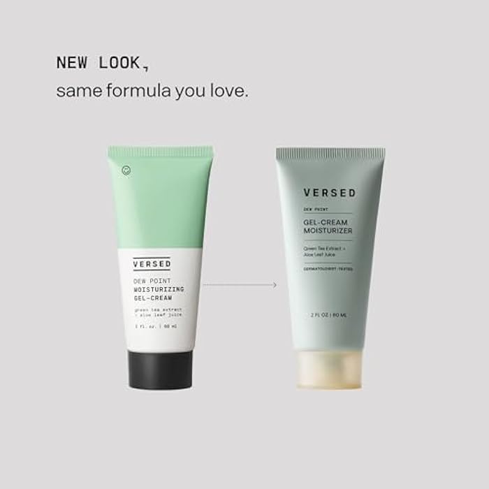 Versed Dew Point Gel Moisturizer For Face - Antioxidant-Rich Gel Cream with Green Tea Extract + Aloe Leaf Juice - Fast Absorbing, Non-Greasy Hybrid Facial Cream for Dry Skin, Vegan (2 fl oz) - Image 5