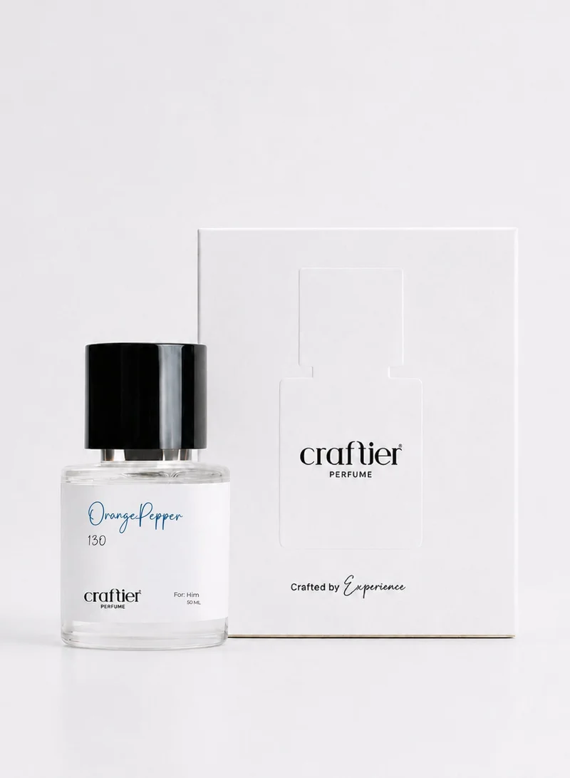 Craftier Perfume  ORANGE PEPPER - Inspired of-TERRE D'HERMES, Eau De Parfum for Men - 50ml, Long Lasting Citrus Fragrance Upto 36 Hrs, Travel Size Men's Perfume for Men | Best Price UAE