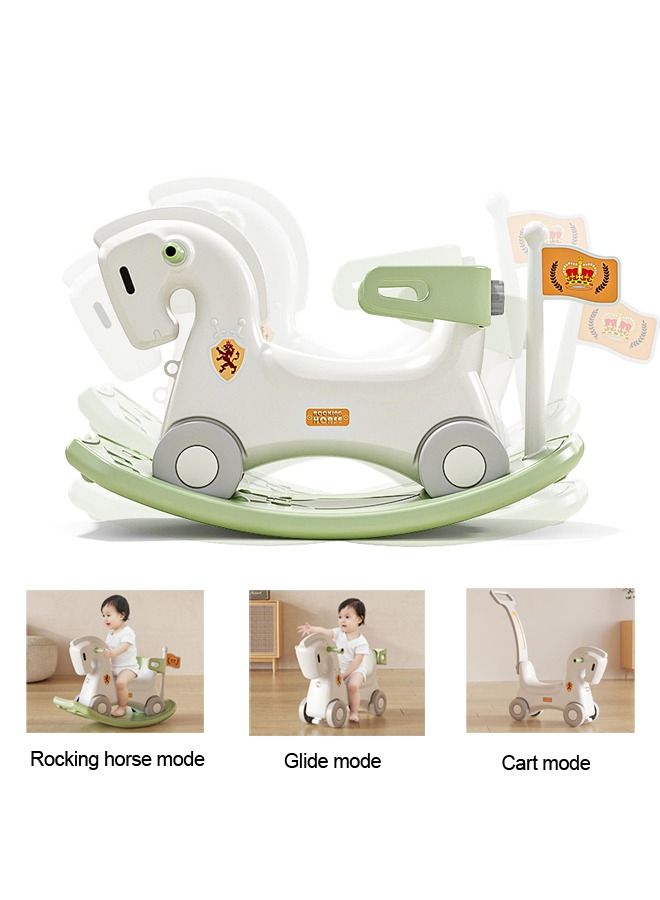 JSAITOYS Multi-functional 3 In 1 Rock Hors Ride On Toy Animals Baby Toy Rocking Horse - Image 1