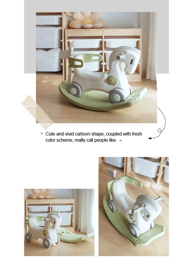 JSAITOYS Multi-functional 3 In 1 Rock Hors Ride On Toy Animals Baby Toy Rocking Horse - Image 5