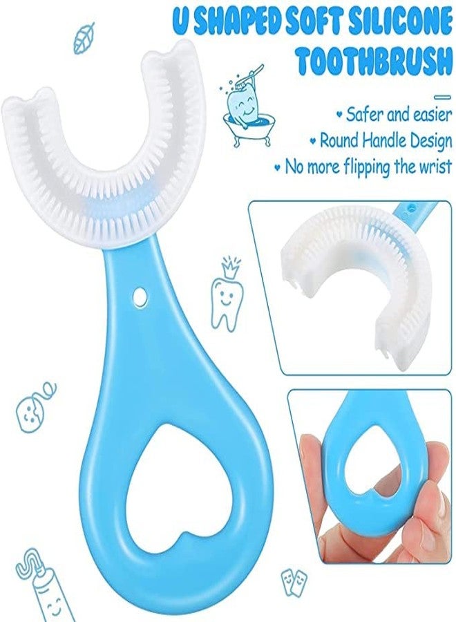 ANG� U Shaped Toothbrush for Kids | Manual U Type 360 Degree Soft Silicone Oral Teeth Brush | Kids Toothbrush | 360� Whole Mouth Manual Toothbrush for Kids 2-6 Years (Multicolor Pack of 2) - Image 3