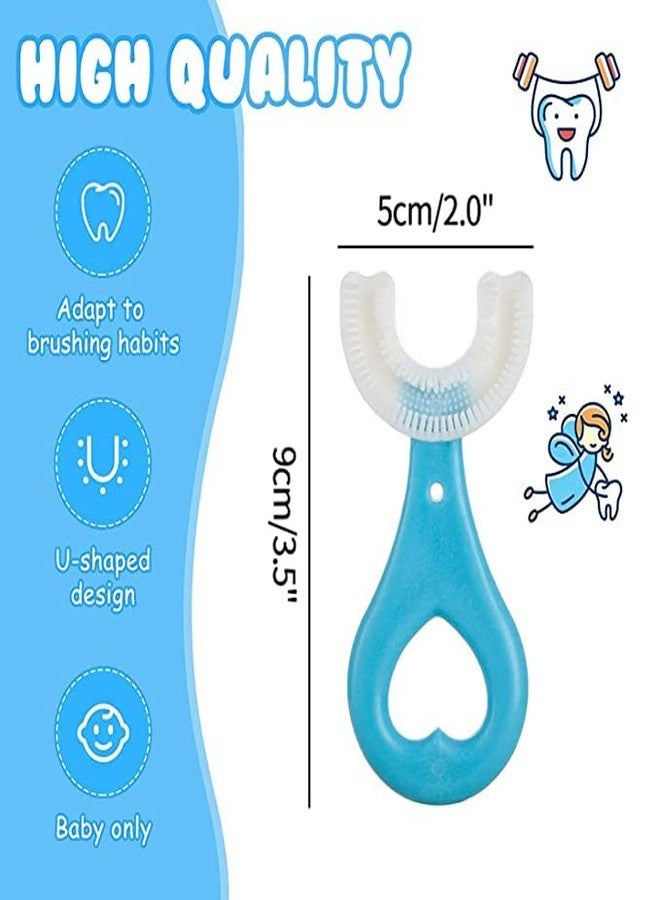 ANG� U Shaped Toothbrush for Kids | Manual U Type 360 Degree Soft Silicone Oral Teeth Brush | Kids Toothbrush | 360� Whole Mouth Manual Toothbrush for Kids 2-6 Years (Multicolor Pack of 2) - Image 2