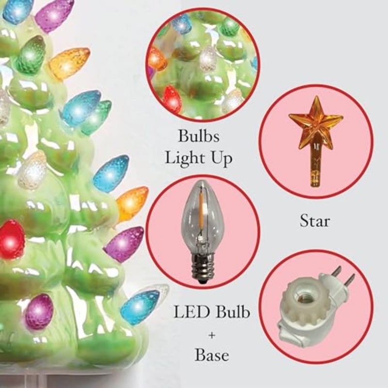 Ceramic Night Light - Vintage with Lights - Mini Decorative - Image 3