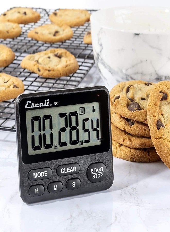 Escali Primo Bakers Bundle - P115C Digital Kitchen Scale, Chrome, 11 Pound Capacity, DH1 Digital Thermometer, Black, and DR7 Digital Timer for Cooking and Baking - Image 5