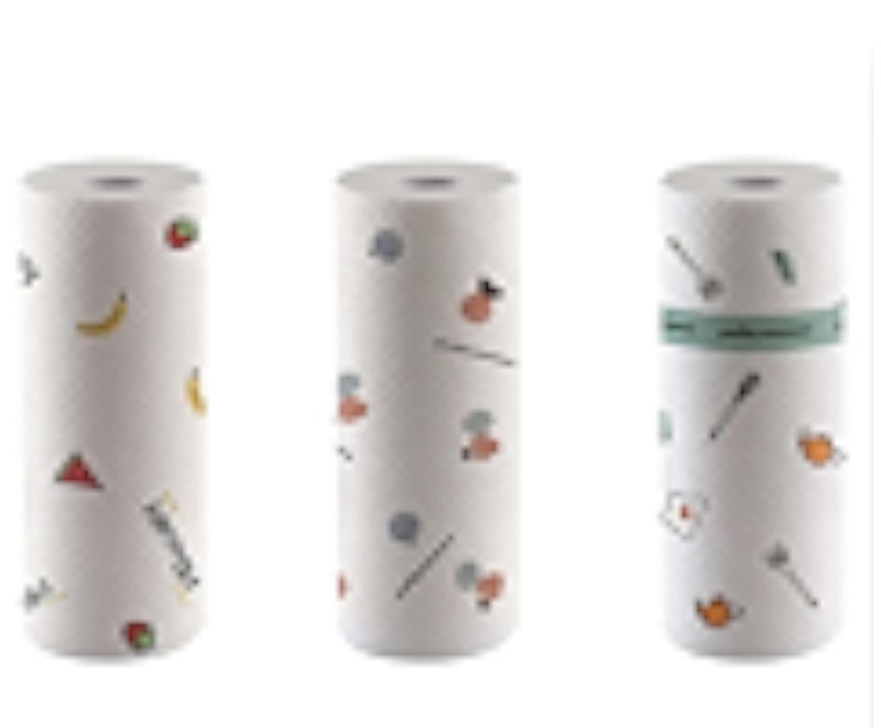 KASTWAVE Eco-Friendly Reusable Non-Woven Fabric Dish Cloth, 3 Rolls of 50 Sheets Each, Kitchen Cleaning Towel