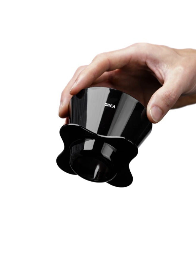 OREA O2 Flat Bottom Coffee Brewer, BPA-Free Tritan Plastic, Black - Image 1