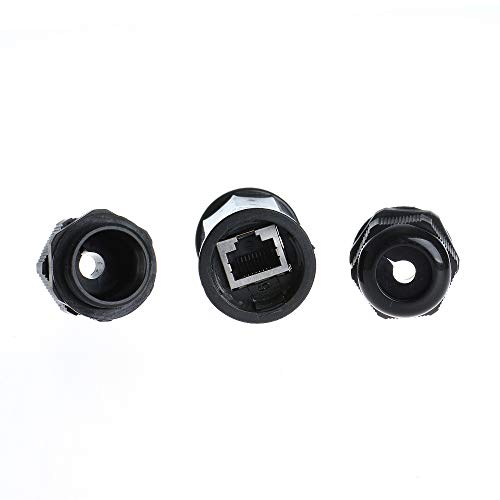 Anmbest 5PCS M22Z Shielded RJ45 Waterproof Cat5/5e/6 8P8C Connector IP67 Ethernet LAN Cable Connector Double Head Outdoor LAN Coupler Adapter Female to Female - Image 3