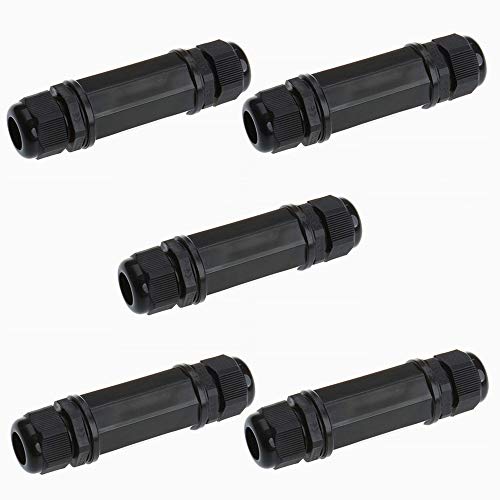 Anmbest 5PCS M22Z Shielded RJ45 Waterproof Cat5/5e/6 8P8C Connector IP67 Ethernet LAN Cable Connector Double Head Outdoor LAN Coupler Adapter Female to Female - Image 1